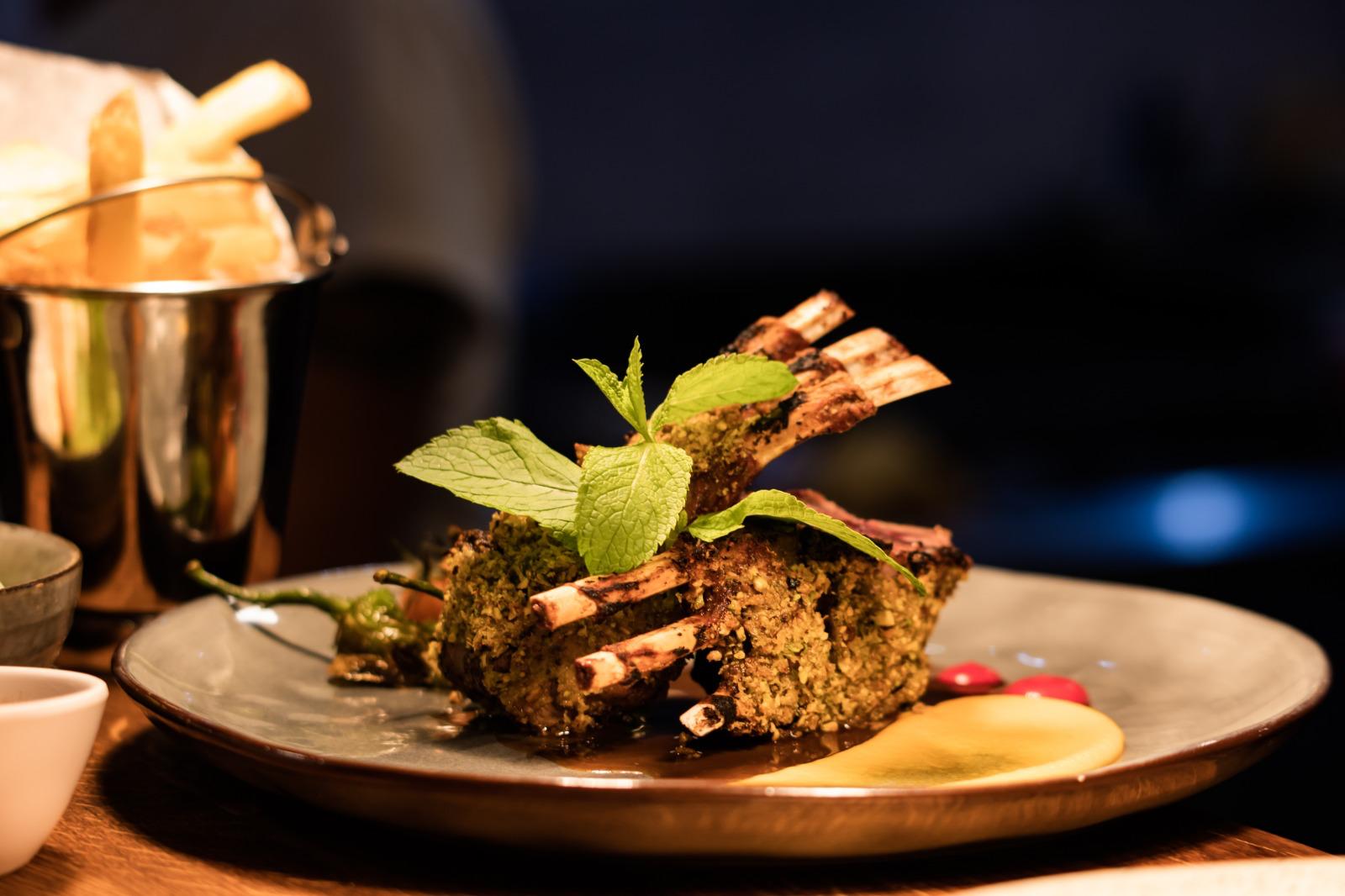 Herb-crusted rack of lamb